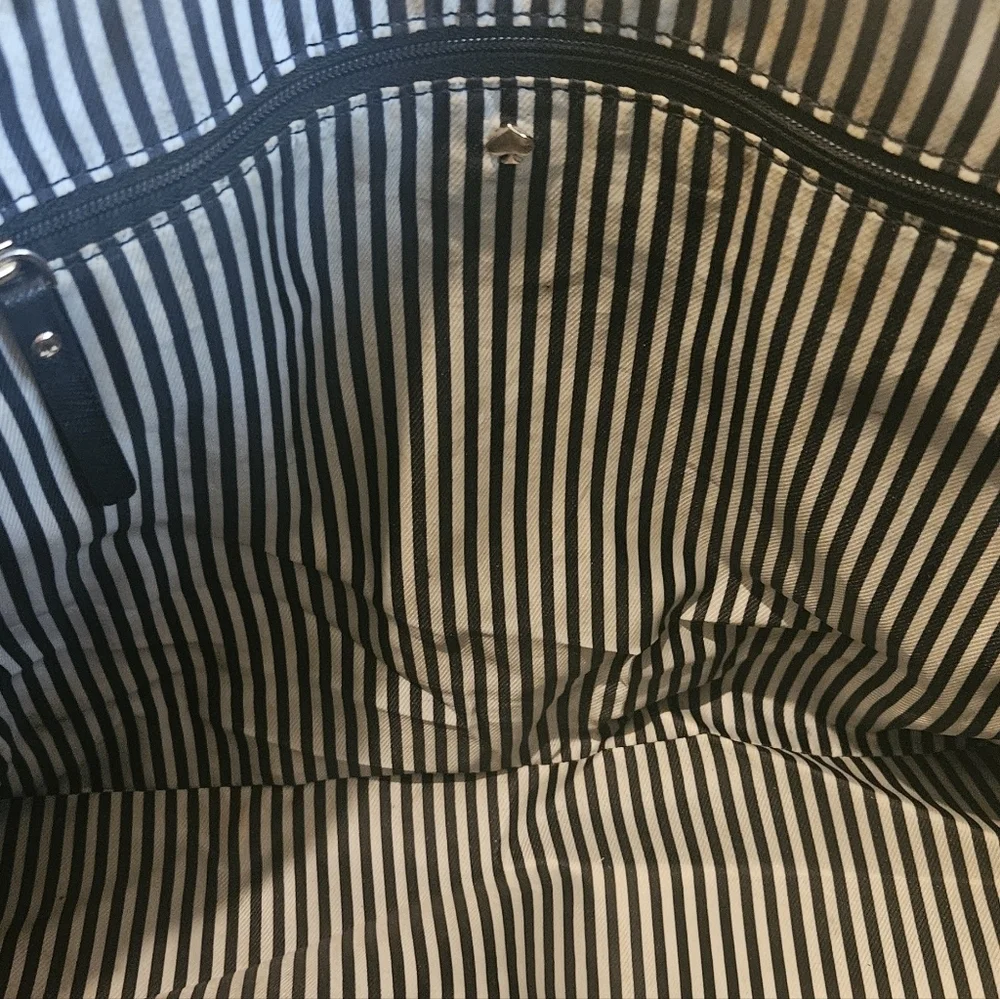Kate Spade New York Cameron Black Leather Street Lucie Tote Handbag Large